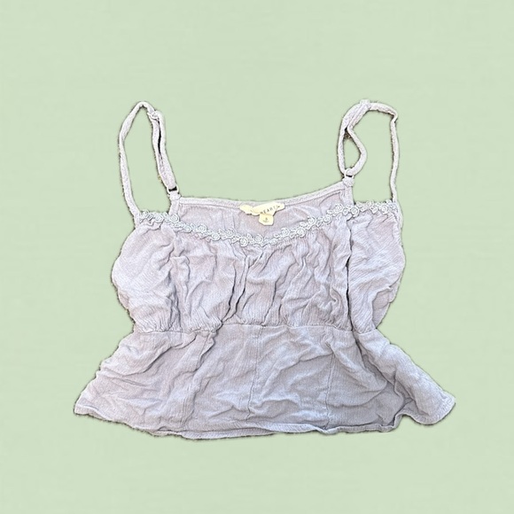 la hearts pacsun rosette periwinkle cropped cami - Picture 1 of 4
